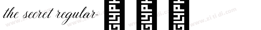 the secret regular字体转换